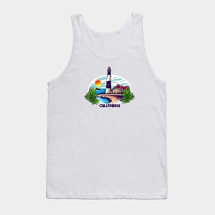 California farm barn villa tropical print Tank Top